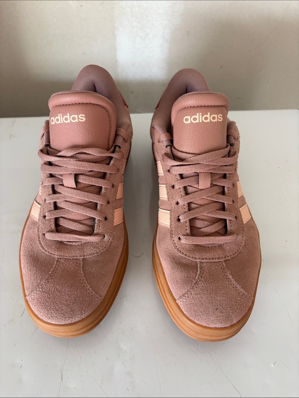 adidas Women's VL Court Bold Shoes - Rosewood with Gum Sole